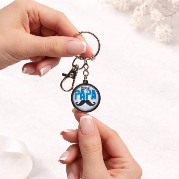 Porte-clé Super Papa moustache Floya Boutique