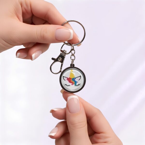 porte-clé licorne cabochon