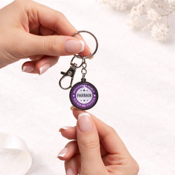 Porte-clé Meilleur parrain du monde Floya Boutique