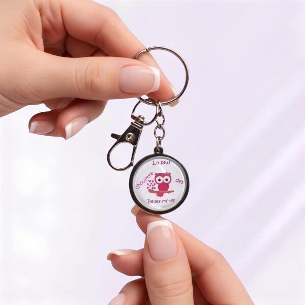 porte-clé belle-mère message cabochon verre