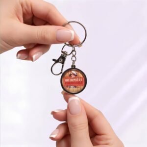Porte-clé « Infirmière Formidable » avec cabochon en verre de 25 mm.