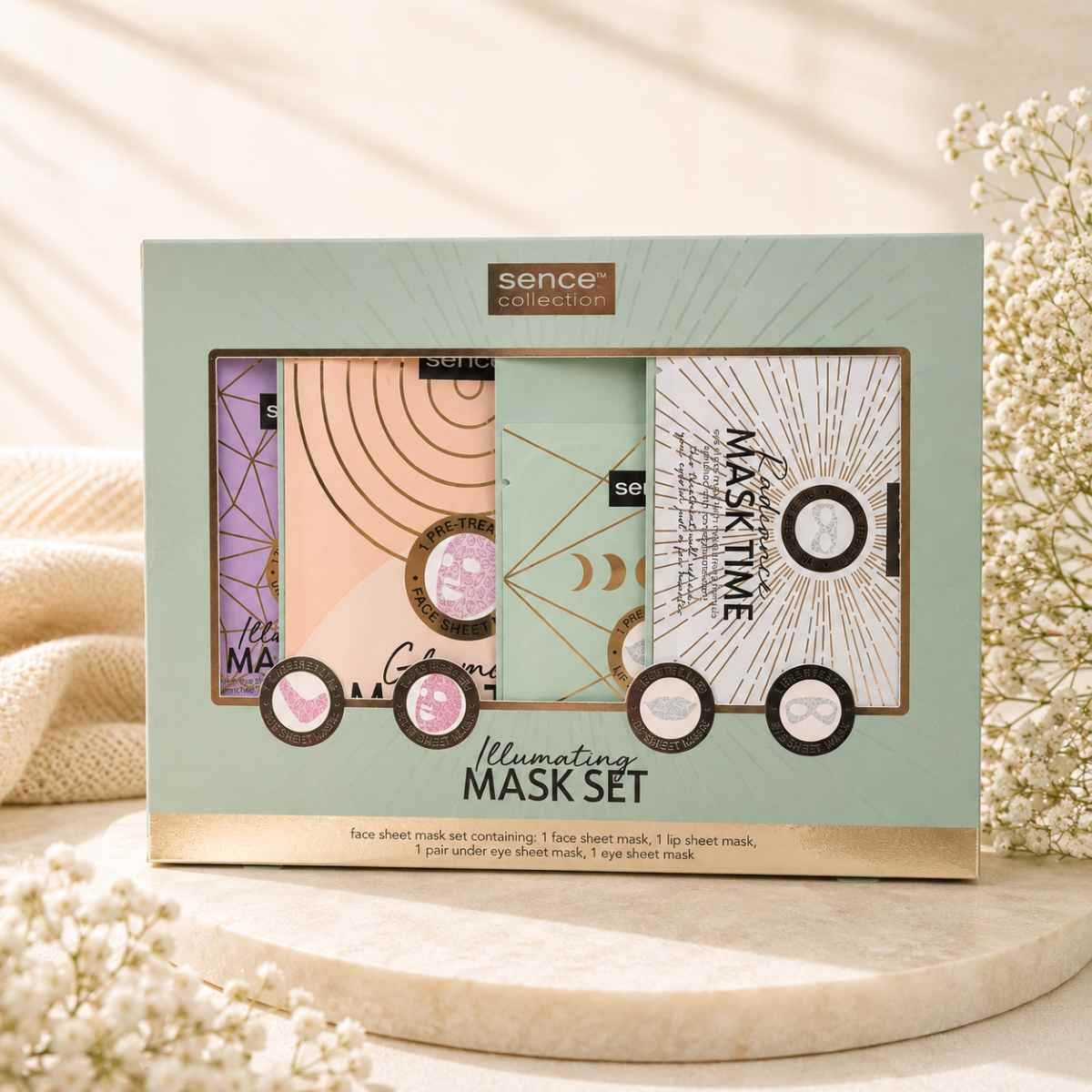 Coffret Masques Visage Illuminating Mask Set hydratant et éclat.