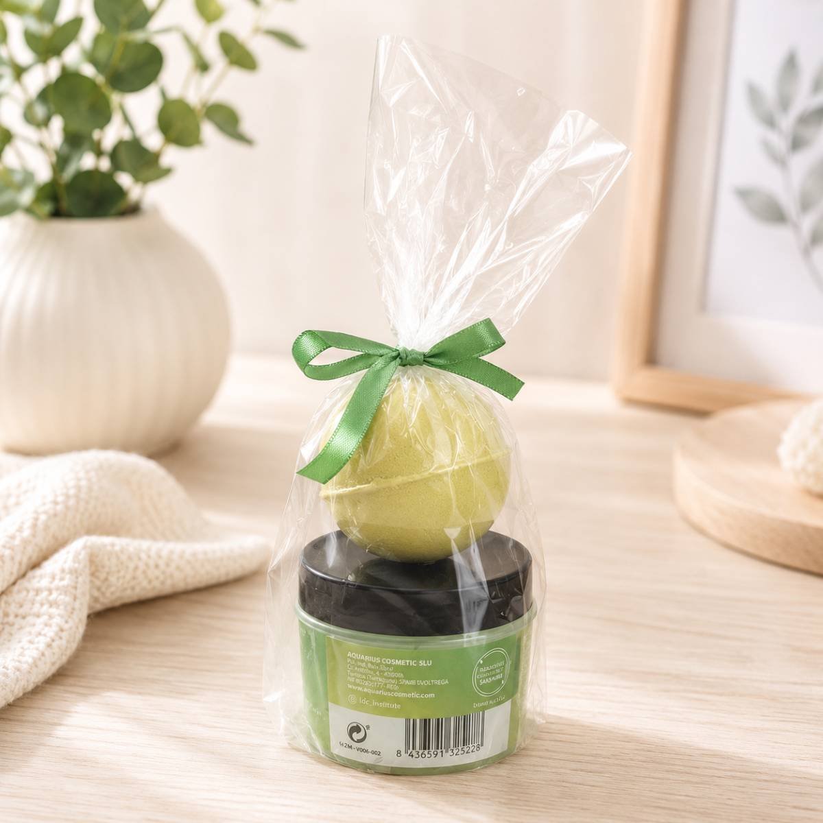 Duo bombe de bain et gommage corps senteur melon.