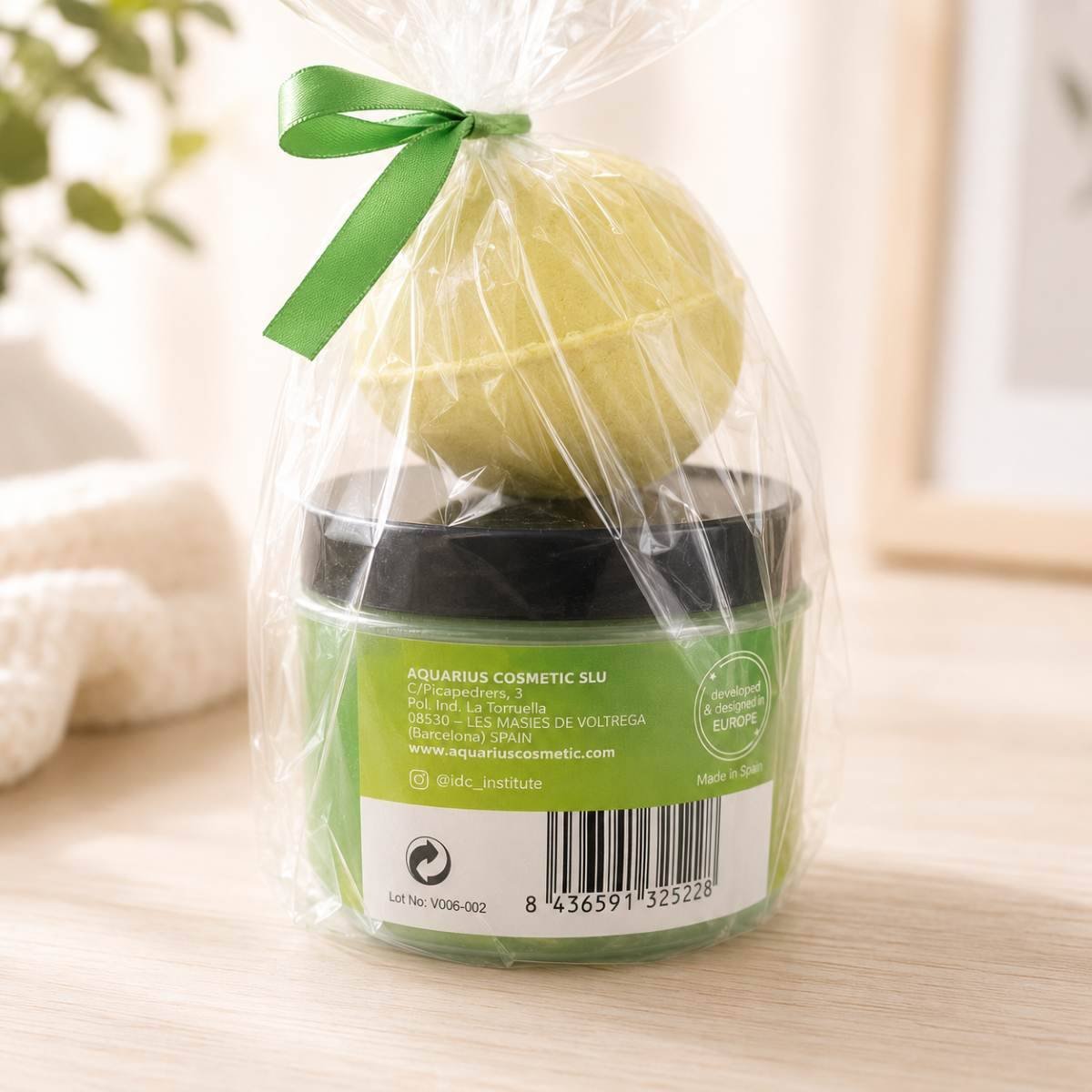 Duo bombe de bain et gommage corps senteur melon.