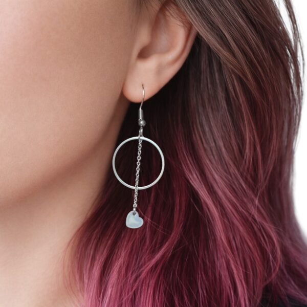 Boucles d’Oreilles Minimalistes Cœur et Anneau Floya Boutique