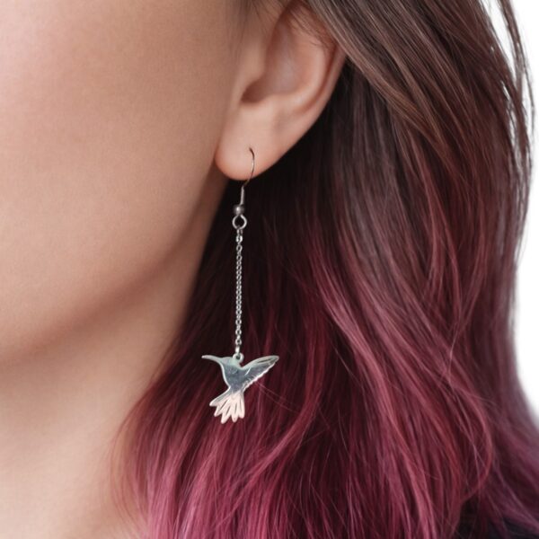 Boucles d’Oreilles Colibri et Chaîne Fine Floya Boutique