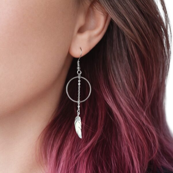 Boucles d’oreilles plume rondes Floya Boutique