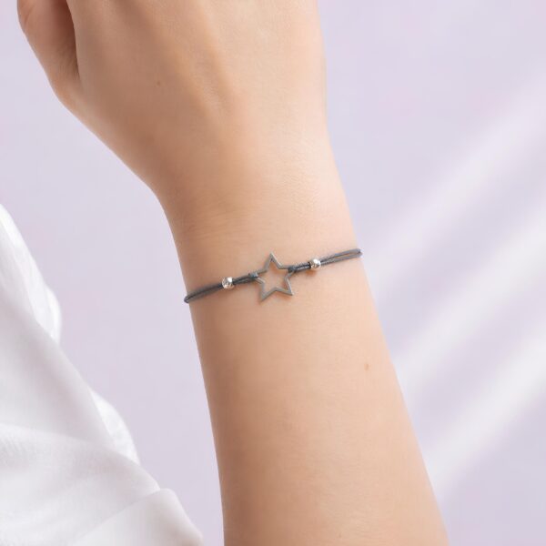 bracelet étoile femme gris acier inoxydable Elina