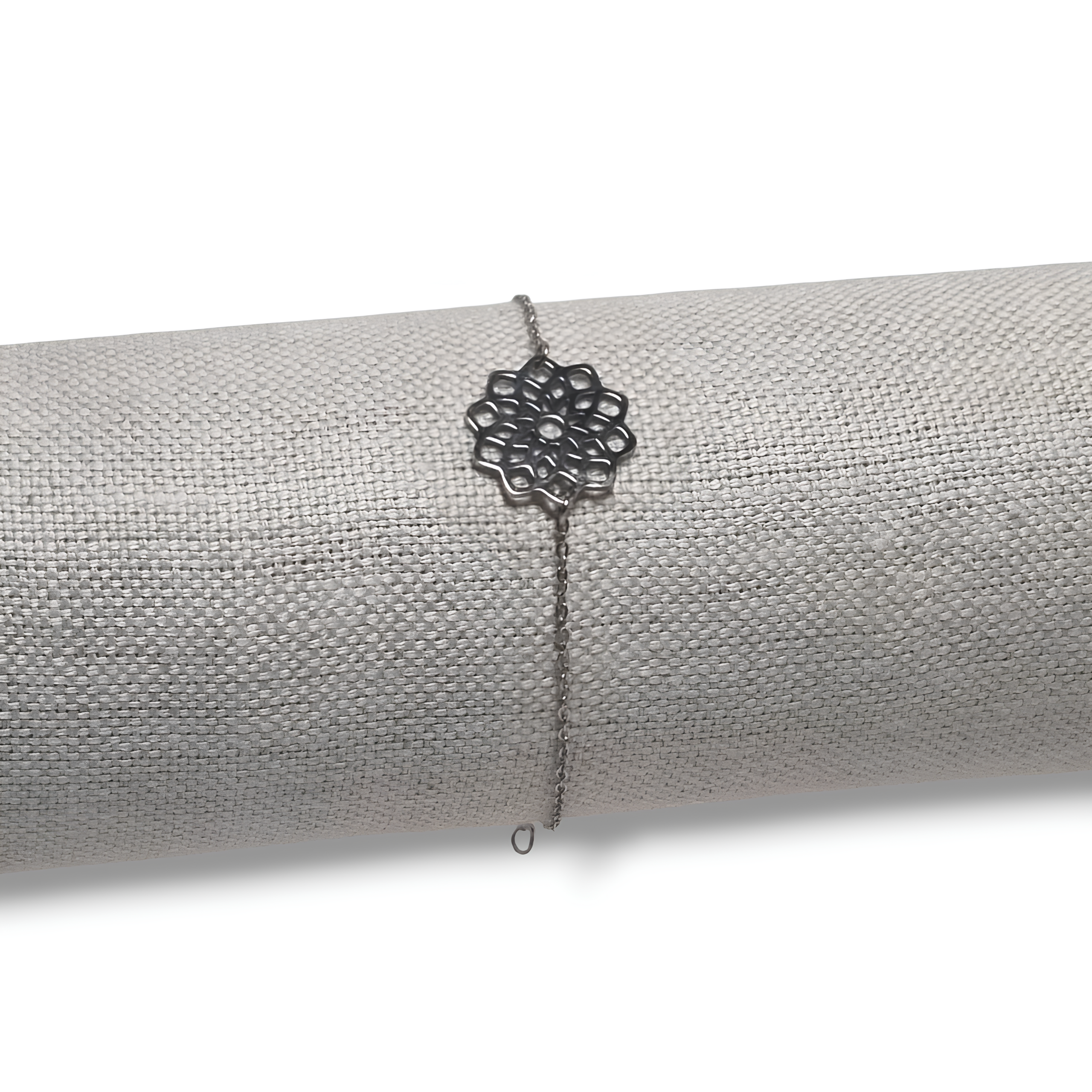 bracelet fleur femme argenté acier inoxydable Flora