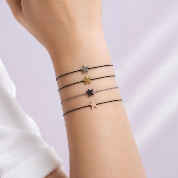 bracelet étoile femme cordon ajustable multicolore