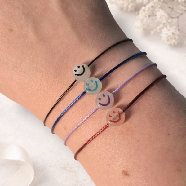 Bracelet Étoile Phosphorescent Enfant en acier inoxydable et fil coton ciré multicolore – Floya Boutique