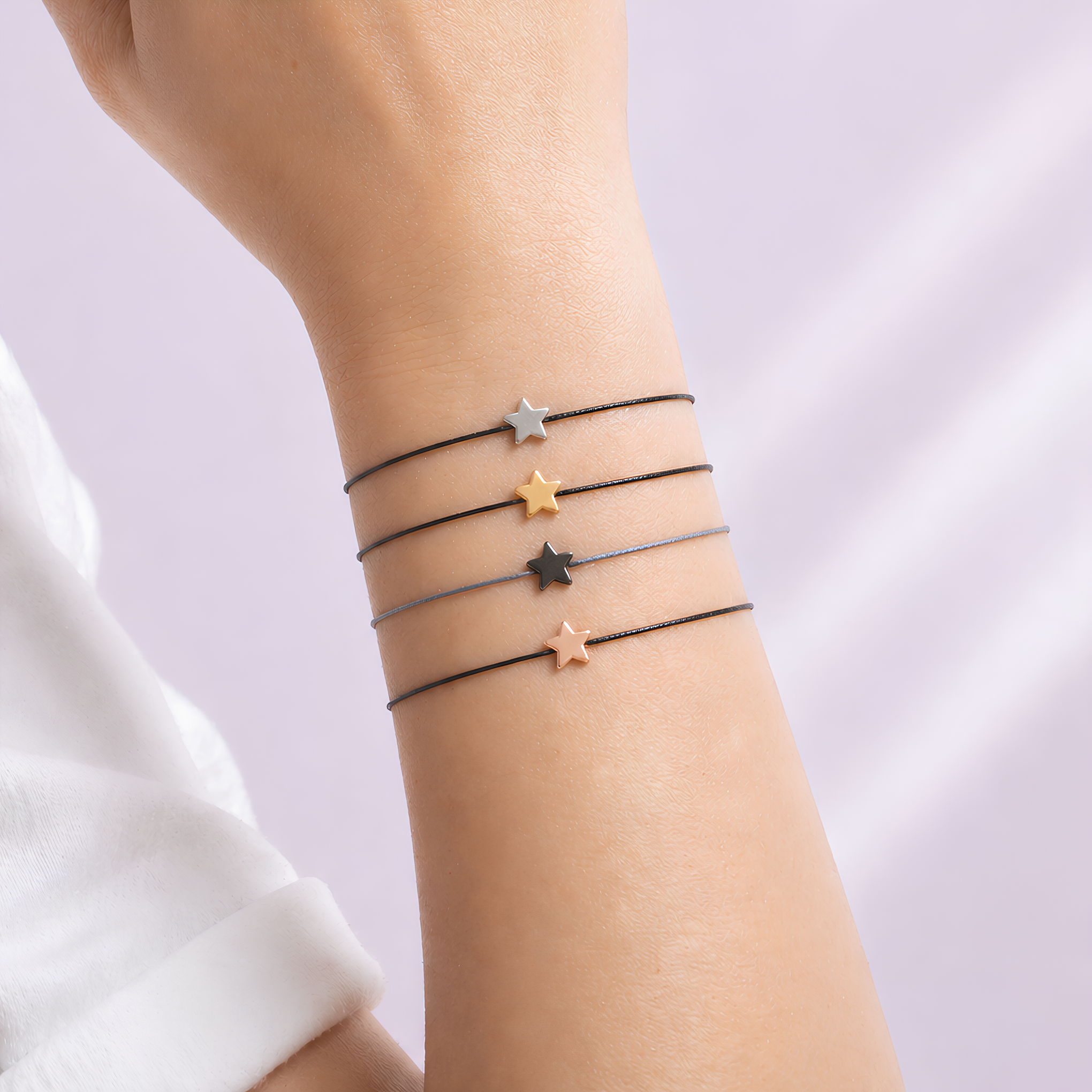 bracelet étoile enfant ajustable cordon acier inoxydable fille