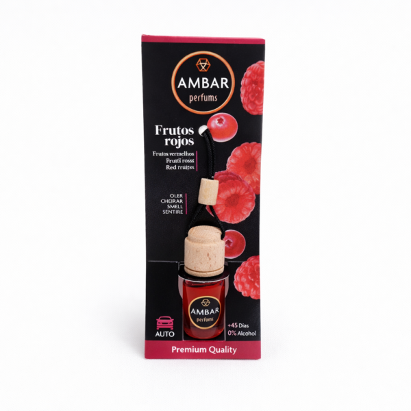 Diffuseur parfum voiture fruits rouges sans alcool Ambar Perfums