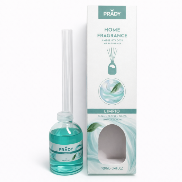 Diffuseur ambiance propre frais avec bâtonnets Prady 100 ml