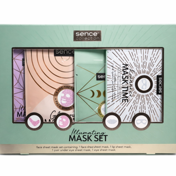 Coffret masques visage yeux lèvres hydratants Sence Collection