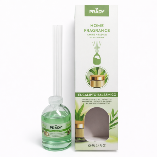 Diffuseur ambiance eucalyptus avec bâtonnets Prady 100 ml