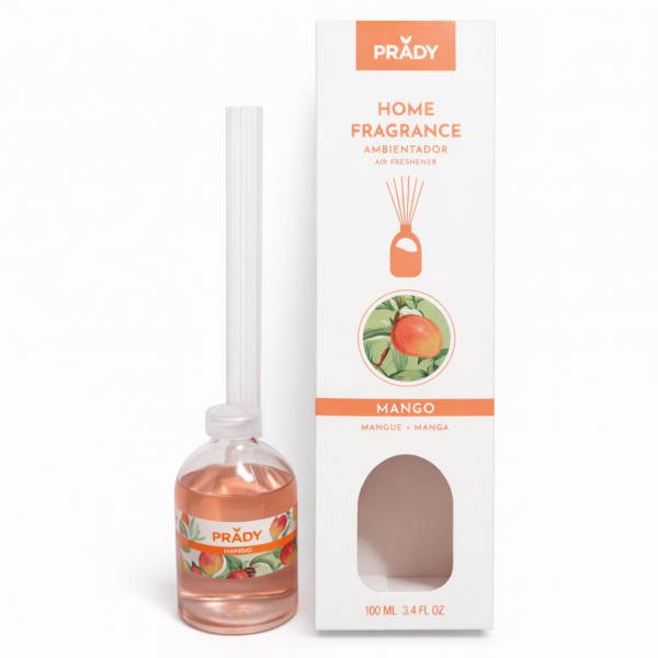 Diffuseur ambiance mangue avec bâtonnets Prady 100 ml