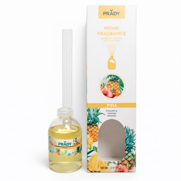 Diffuseur ambiance ananas avec bâtonnets Prady 100 ml