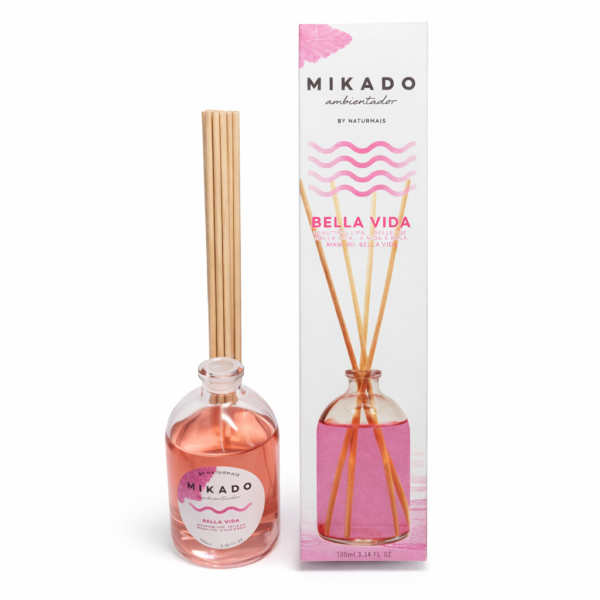 Diffuseur parfum intérieur Bella Vida avec bâtonnets Naturnais