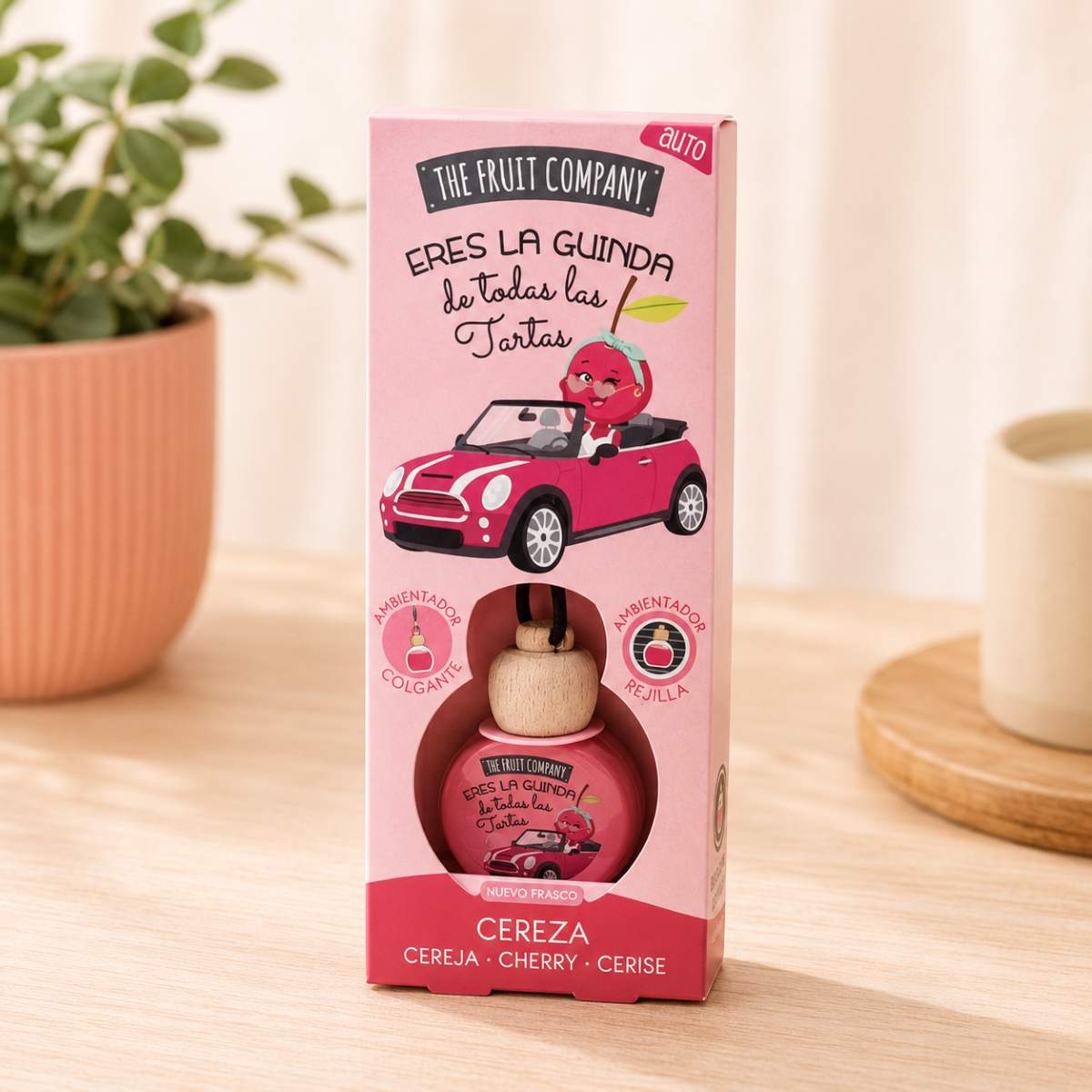 DIFFUSEUR PARFUM VOITURE Senteur Cerise – 2 en 1
